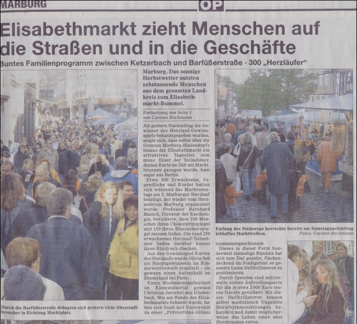 Oberhessiche
                Presse 11.10.2004, von Carsten Beckmann